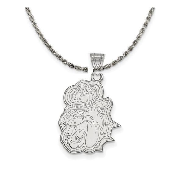 Sterling Silver James Madison U Large Pendant Necklace - 22...